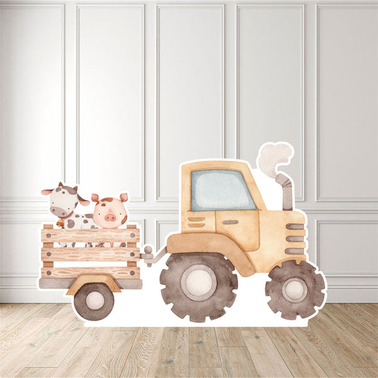 Yellow Tractor Cut Out