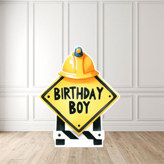 Birthday Boy Caution Sign Cut Out