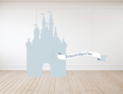 Blue Princess Castle Back Drop