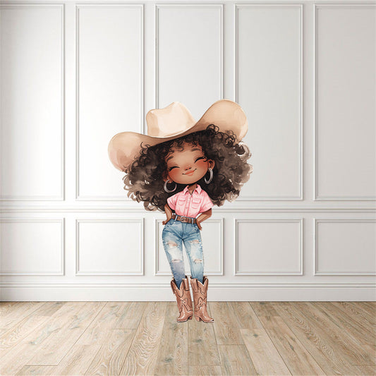 Pink Cow Girl 4 Cut Out