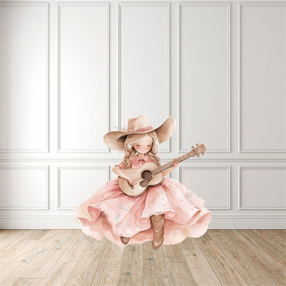 Pink Cow Girl 11 Cut Out