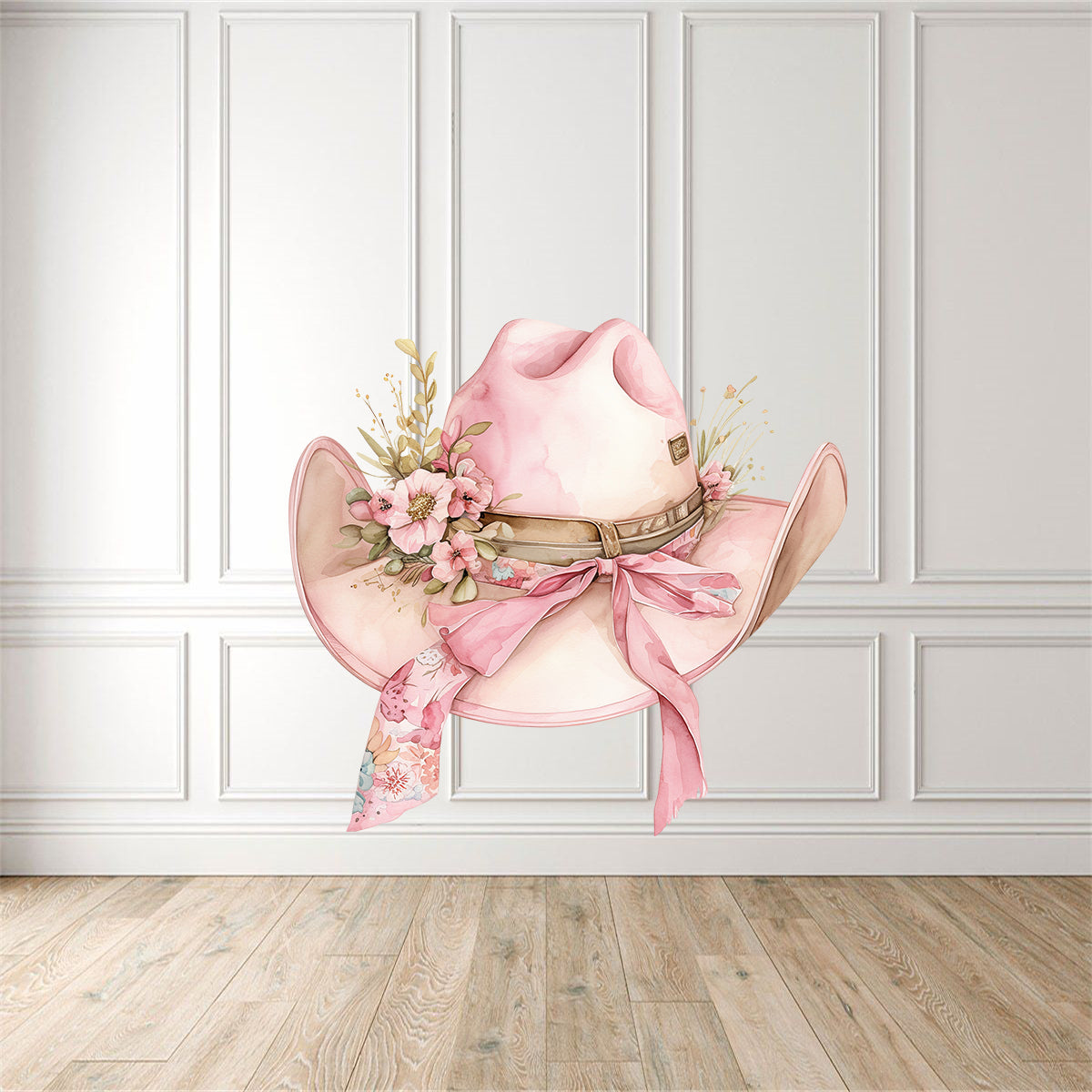 Pink Cow Girl Hat Cut Out