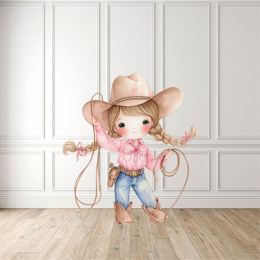 Lasso Cow Girl Cut Out