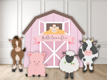 Pink Barn Set Up