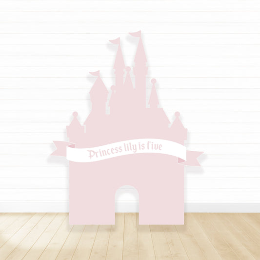 Pink Princess Castle Back Drop