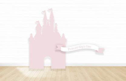 Pink Princess Castle Back Drop