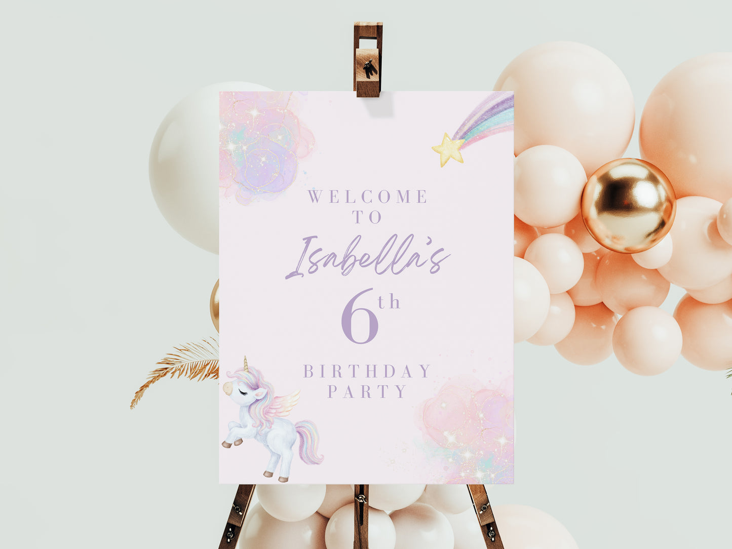 Unicorn Birthday Welcome Birthday Sign